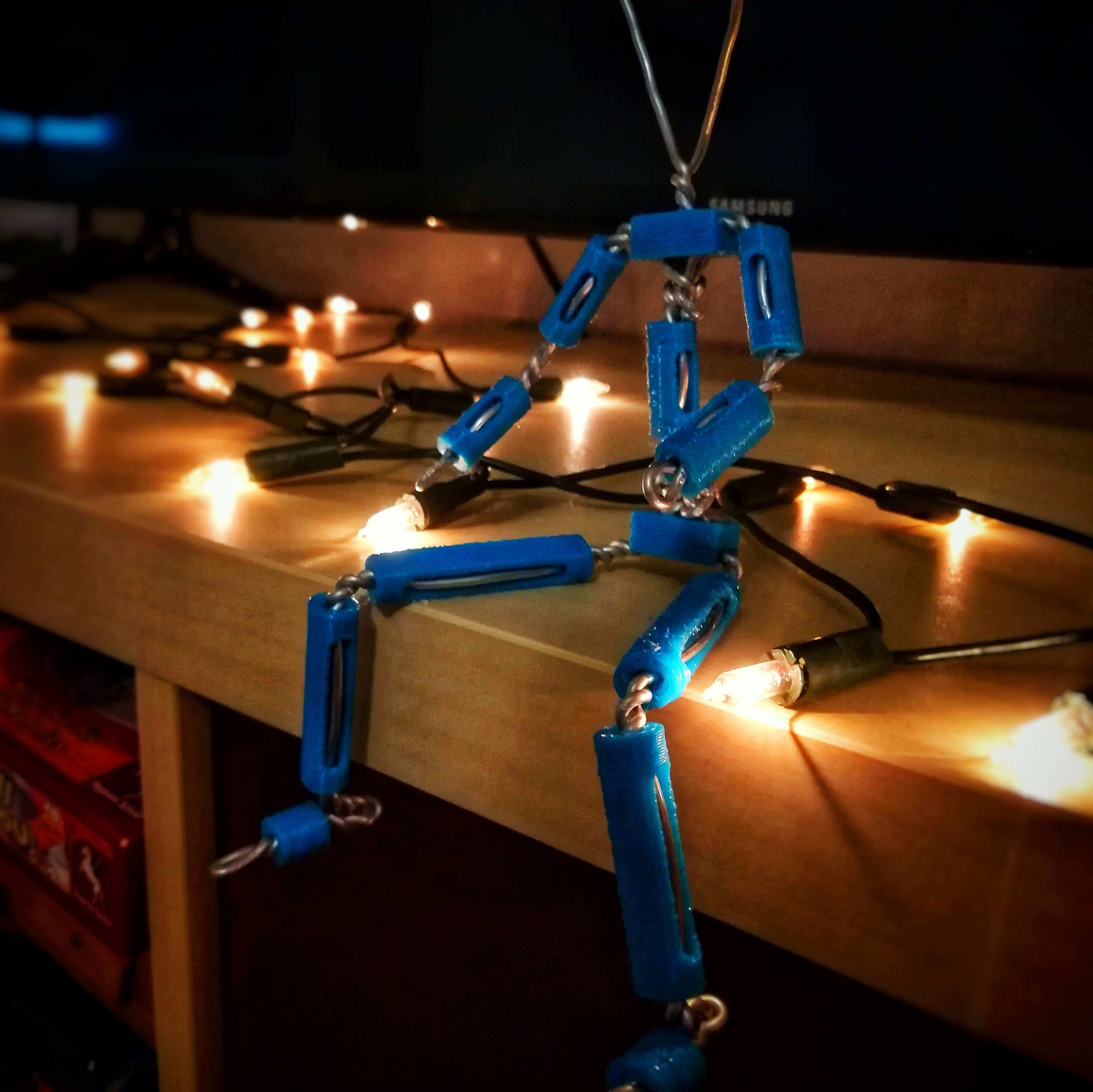  3d  printed stop motion armature  useless blue